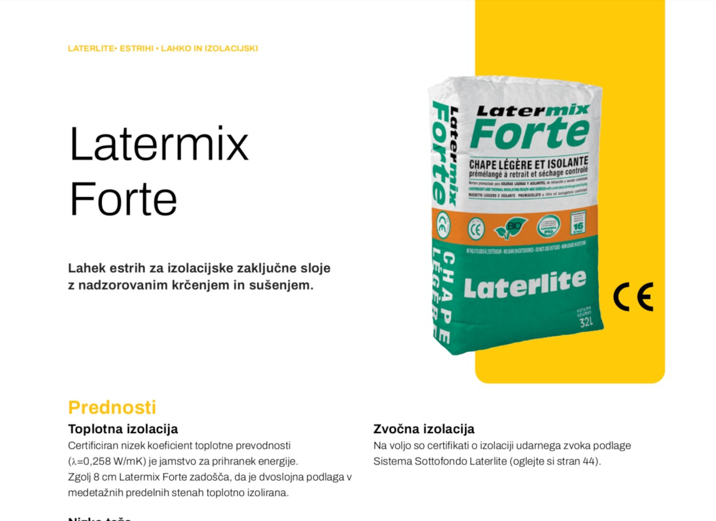 Tehnični list Latermix Forte