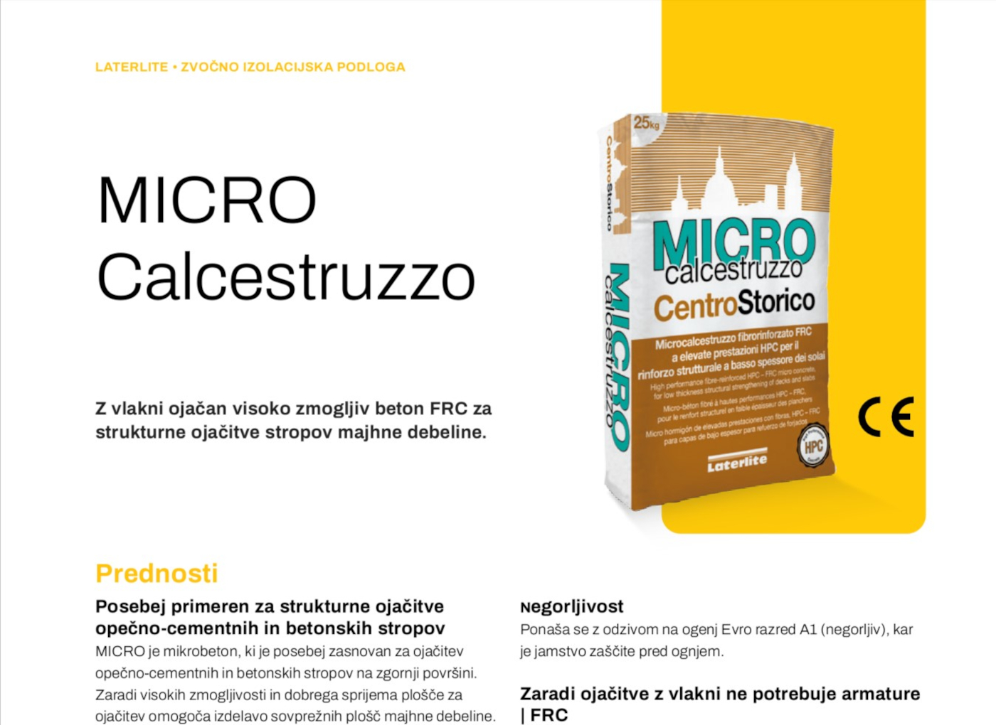 Tehnični list MICRO Calcestruzzo
