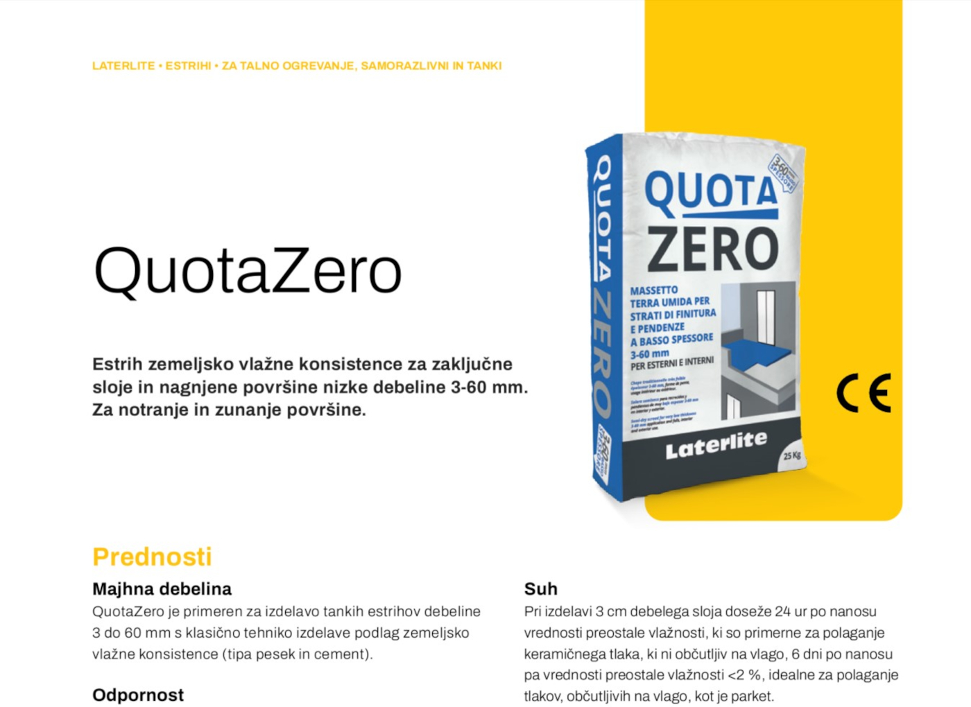 Tehnični list QuotaZero